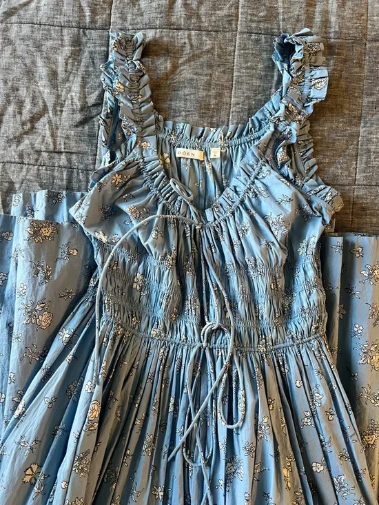 DÔEN EMMARETTA DRESS IN SKY DE BOUTON / SIZE S - Picture 4 of 8